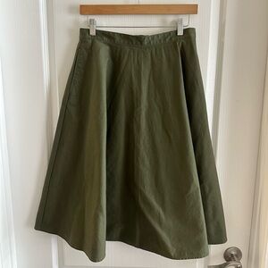 Uniqlo Olive A-Line Skirt